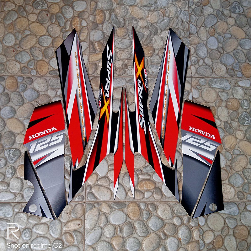 sticker striping HONDA SUPRA X125D 2011