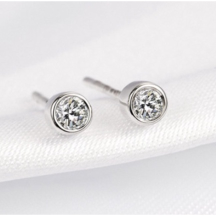 Anting Stud Kecil Elegan Mata Satu - Subang Wanita Pesta Kasual Model Korean Style Fashion - Anting 