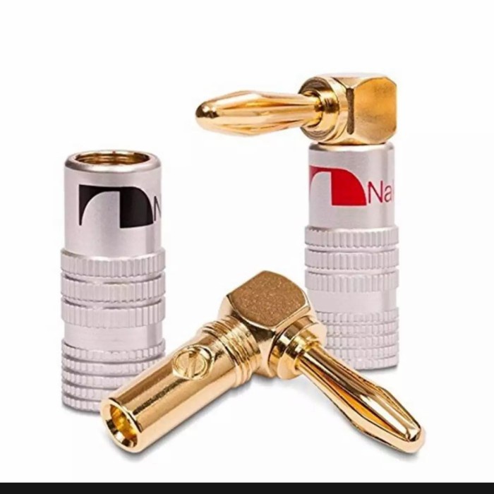 2pcs 4mm Gold Plated Red Black Banana Plug Speaker Amplifier