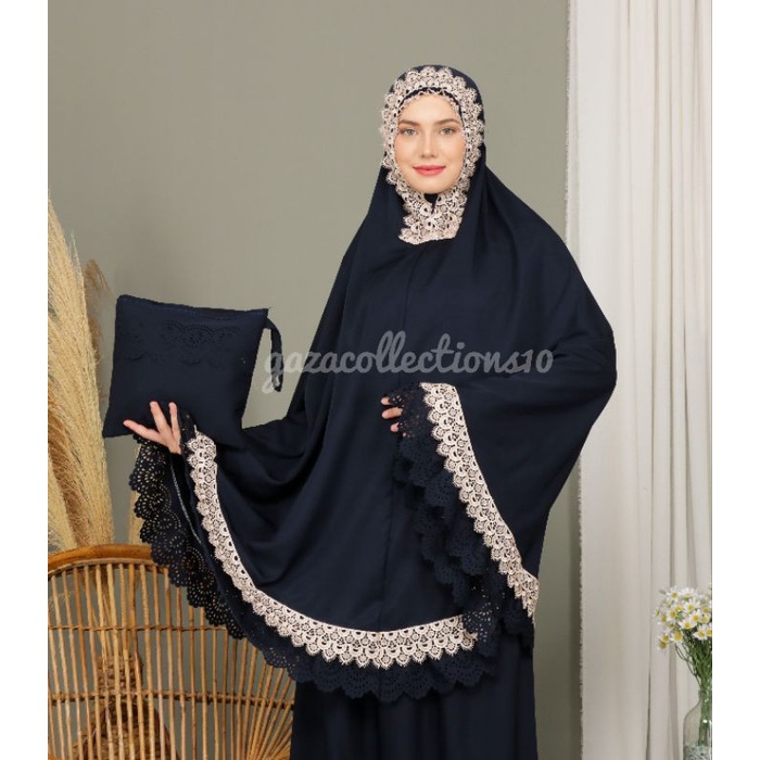 Mukena Dewasa Daily gazacollections10 Rempel Lasercut Renda Mewah Jumbo Traveling Cantik