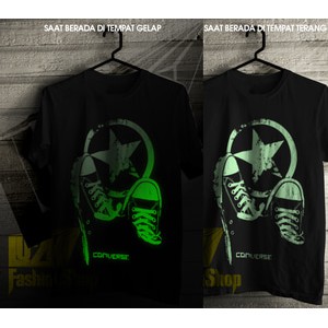 KAOS CONVERSE SHOES BRAND GLOW IN THE DARK SKATER FOSFOR LU2K L2K 655