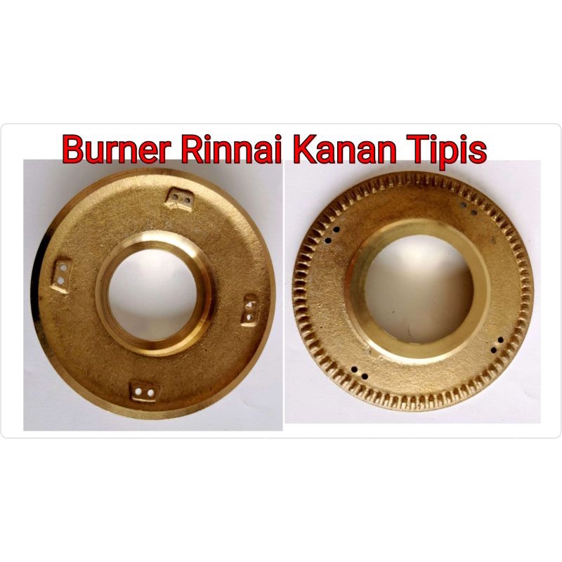 Burner/Kuningan Kompor Rinnai Kanan Besar / Kiri Kecil Tipis