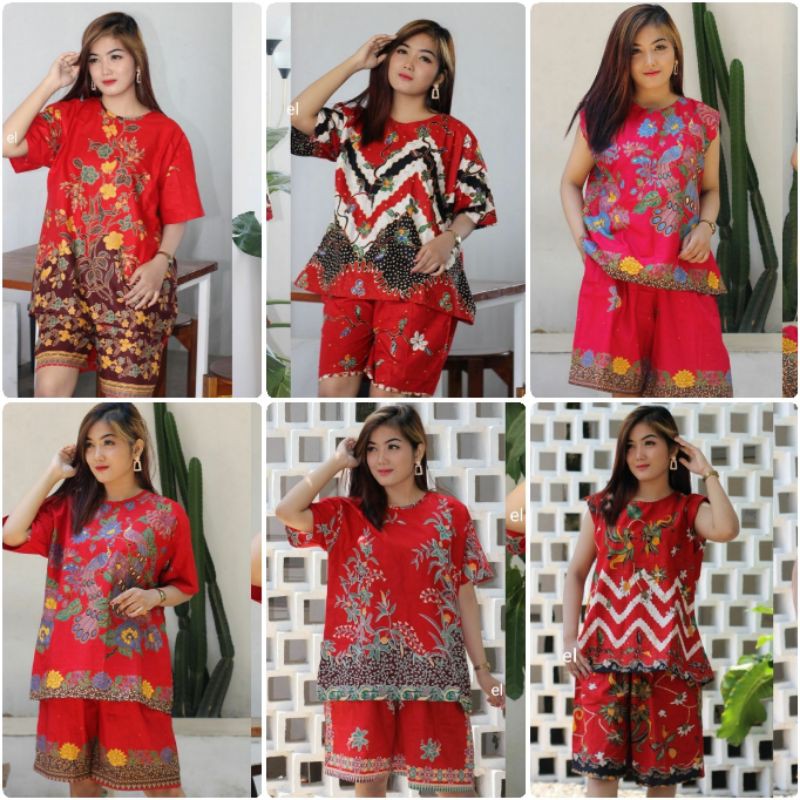 Setelan piyama batik jumbo fit to XXL.LD 115 PB 65.LP C 110 PC 50.katun primissima unggul jaya
