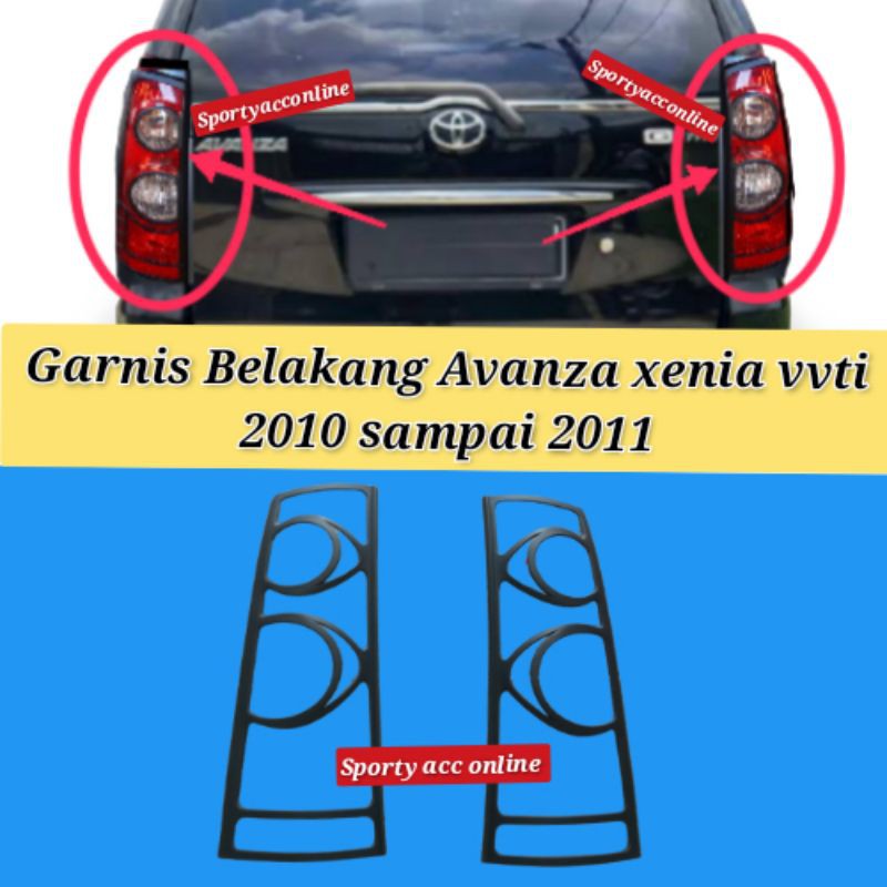 garnis belakang avanza xenia vvti 2008-2011 black doff