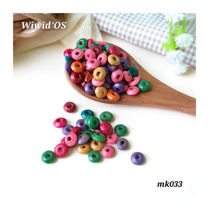 (10 gram) MANIK KAYU BULAT PIPIH 7 MM MK033