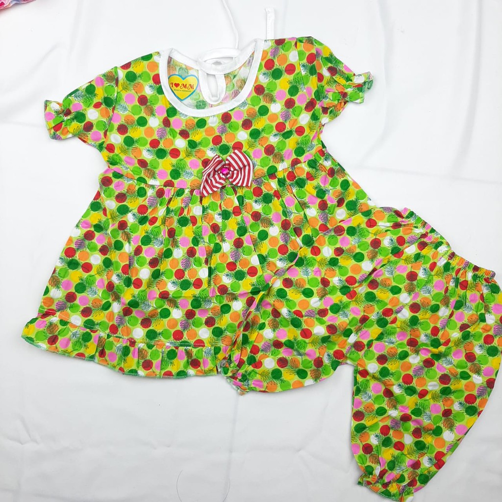 Setelan Baby Berry 0-12 Bulan Baju dan Celana Pop New Born Set Tidur Perempuan Lengan