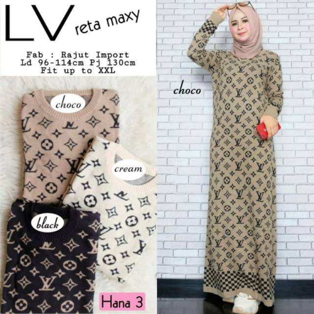 GAMIS RAJUT IMPORT LV, FIT S UP TO XXL, IMPORT