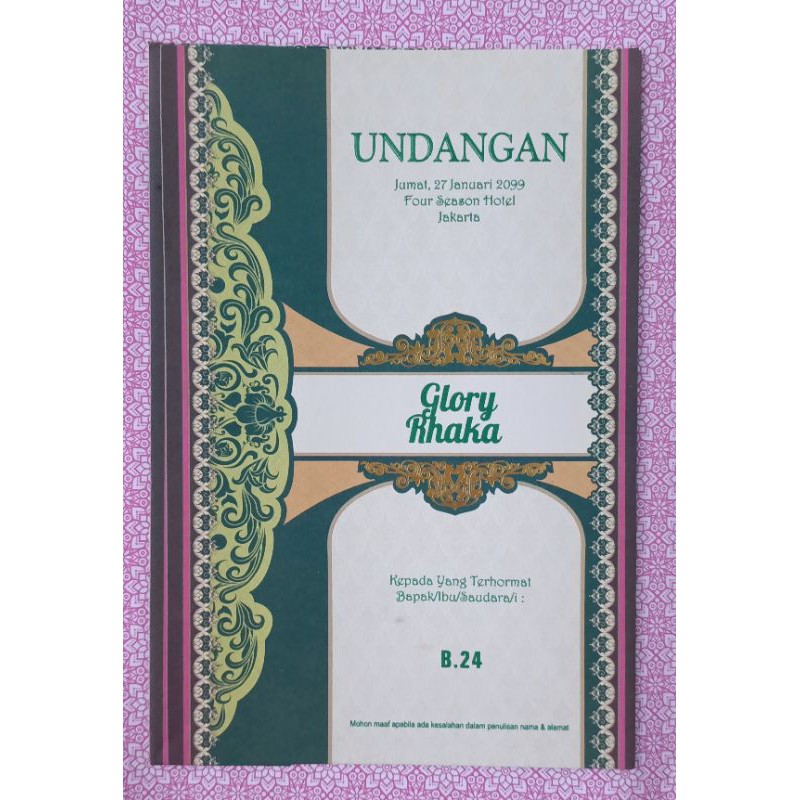 BLANKO UNDANGAN KODE BYAR 24/BYAR 25/BYAR 29/BYAR 30/BYAR 31/BYAR 32/UNDANGAN NIKAH/KHITAN/SUNAT
