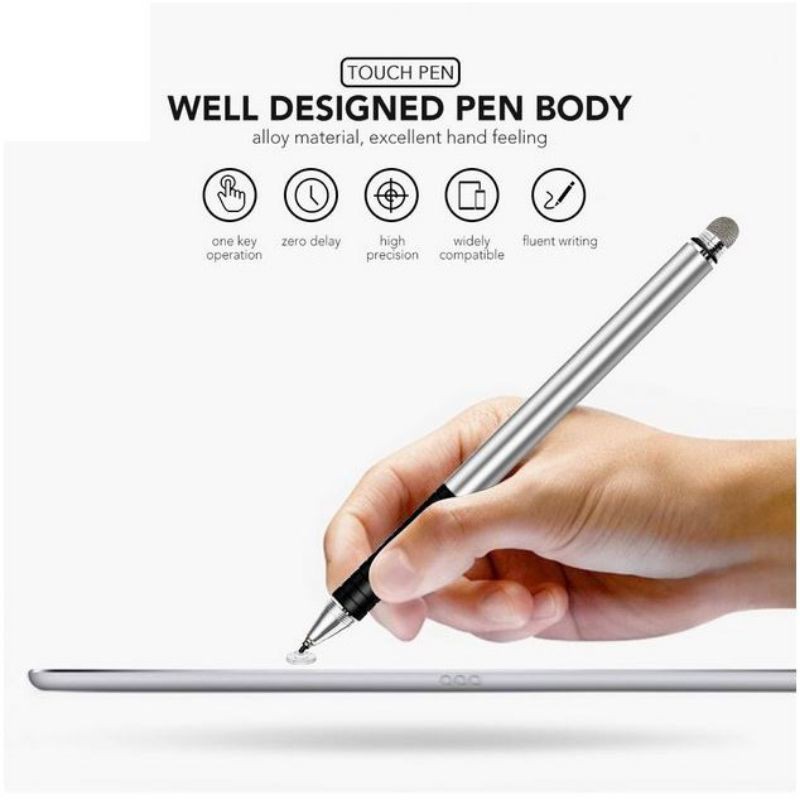 Pulpen Stylus Capacitive pen Stylus android ios andonit ipad  tablet bolpen tab pensil drawing Ujung Logam