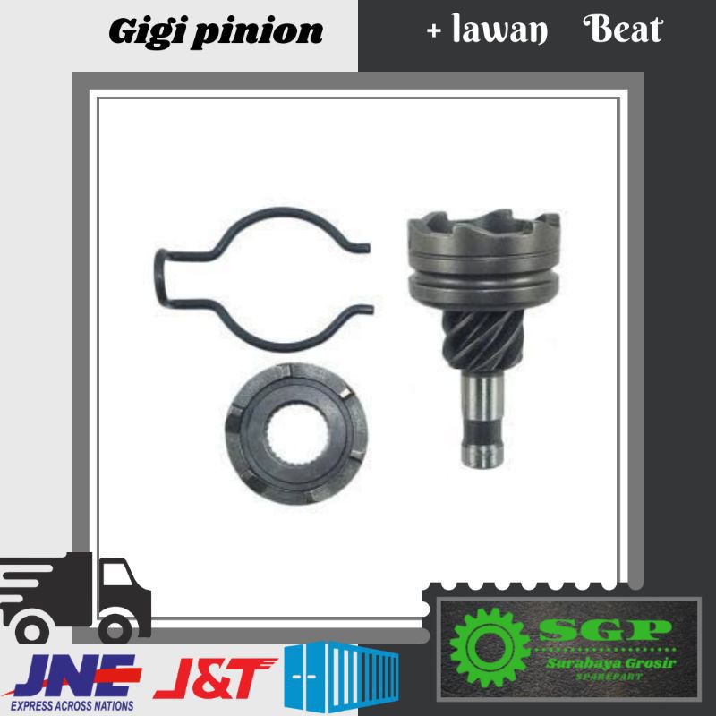 Gigi Pinion + Lawan Beat Karbu Type Honda scoopy Beat Carbu lama / Selah Gigi Pinion kick stater