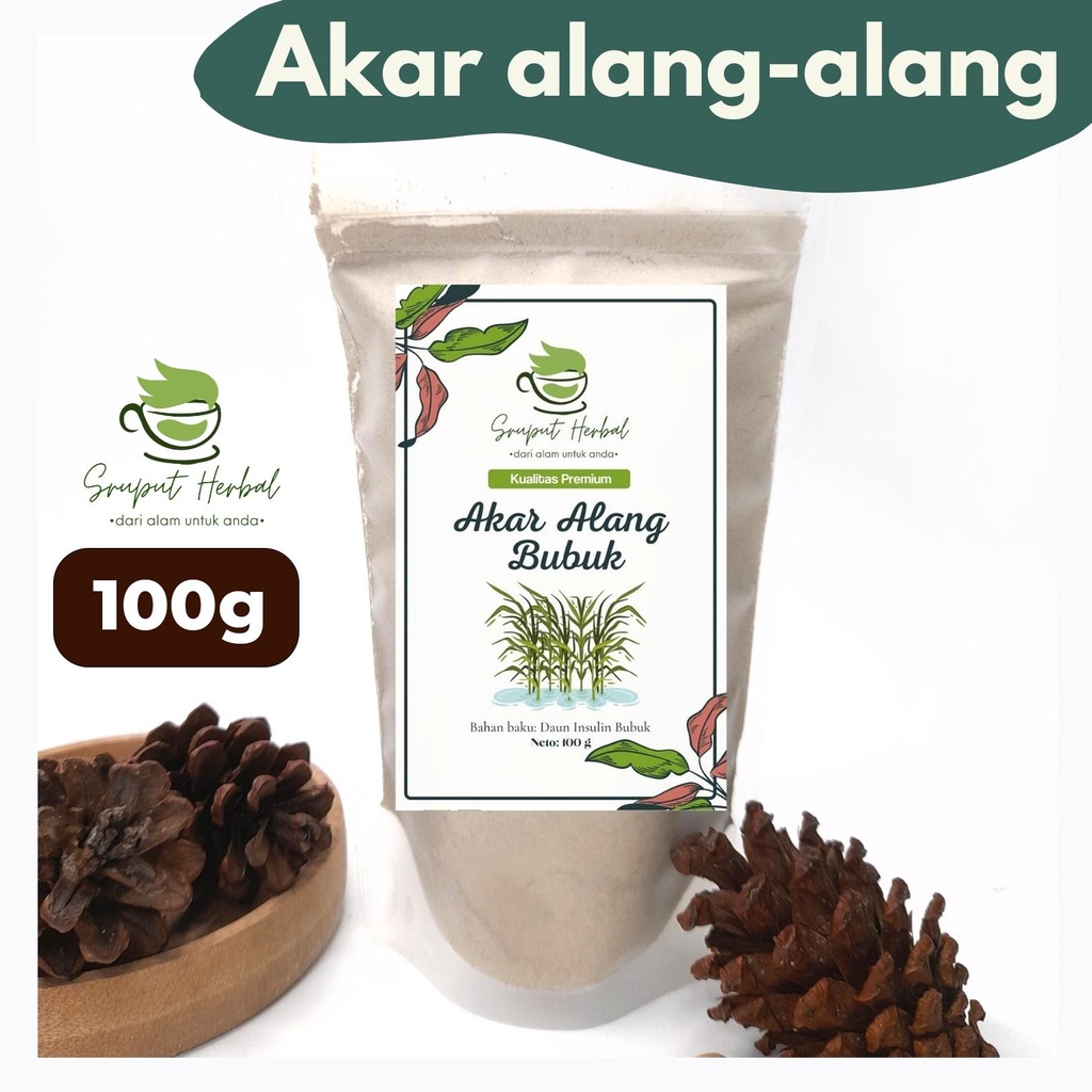 100gr Akar Alang Alang Bubuk Murni Imperata Cylindrica 100% Premium Berkualitas Sruput Herbal