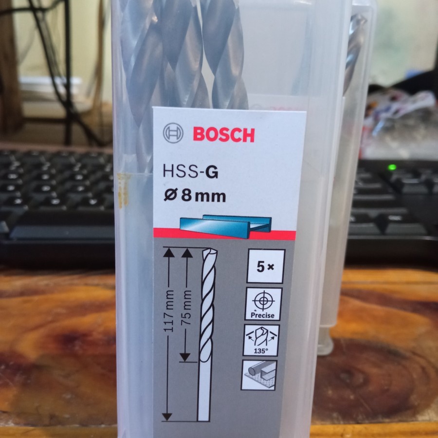 Mata Bor Besi Bosch HSS G Drill 8mm