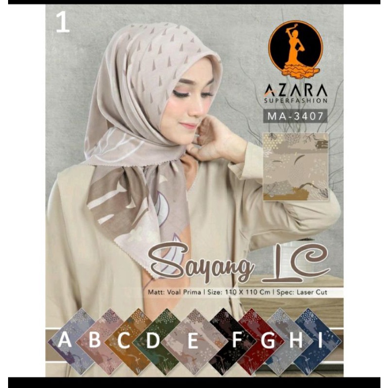 Jilbab segi empat sayang LC by azara