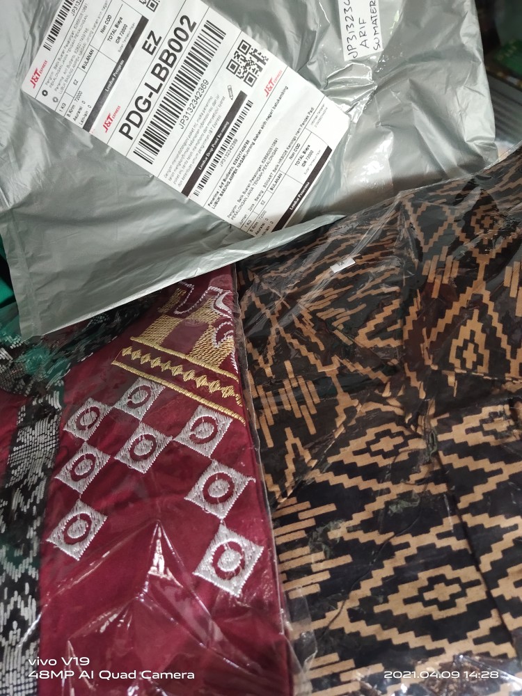 Murah Batik Kemeja Hem Pria Motif Kembang Gede Hitam Kemeja Seragam Pekalongan Alkhalis