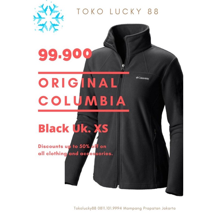 Jaket Columbia Polar Fleece Jacket Hiking Winter Musim Dingin Thermal - XS