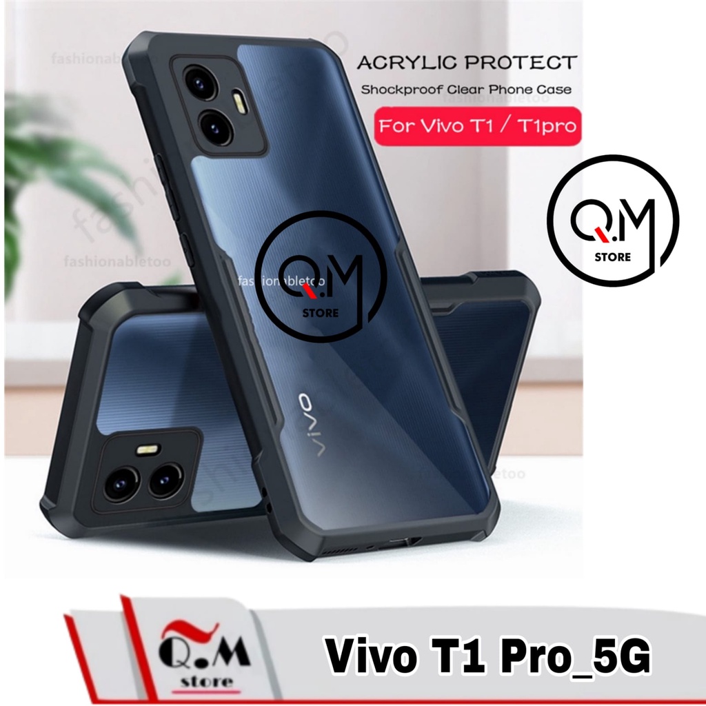 Promo Case Transparan Vivo T1 Pro 5G / Vivo T1 5G Softcase Transparan Armor Acrilik Pelindung Back Cover