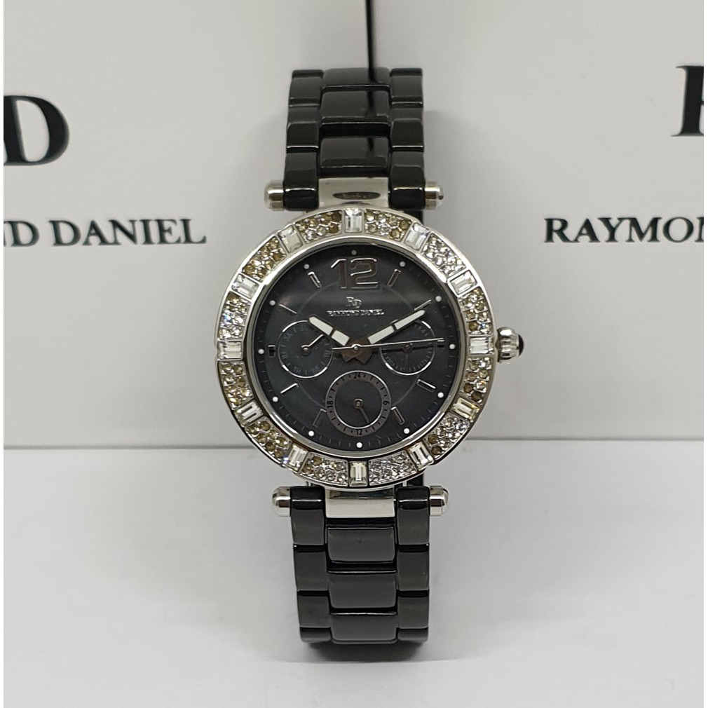 Raymond Daniel RD216 Silver Black Jam Tangan Wanita Original