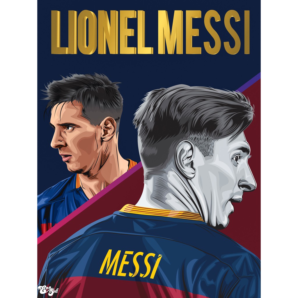 Wall Decor Tema Sepak Bola Lionel Messi Shopee Indonesia