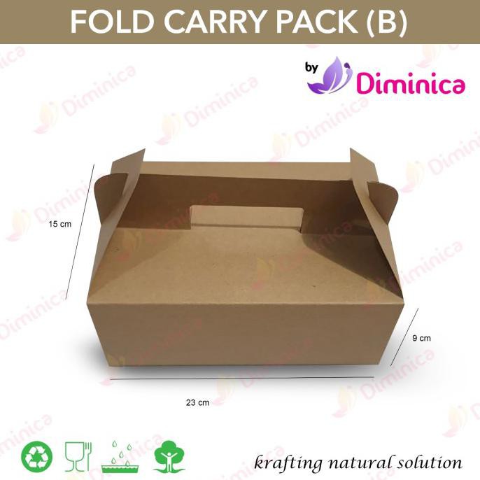 

BARU Fold Carry pack 23cm|Box Kue|Dus Jinjin|Gable box 23cm|Dus Kue Murah