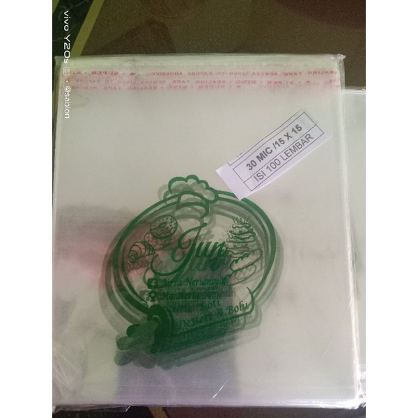 

sablon plastik roti opp ukuran 15x15 ketebalan 30mic 1000 pcs