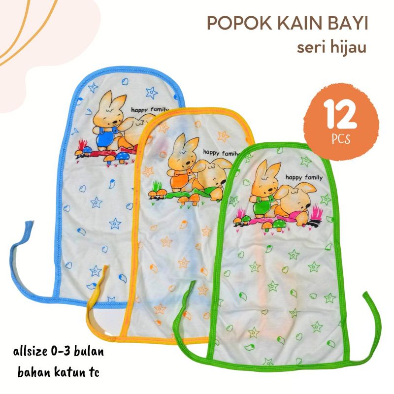 1 Lusin / 12 Pcs Popok Kain Tali Bayi Katun  BGS Popok Bayi Lusinana Perlengkapan Bayi Baru Lahir Harga Lusinan