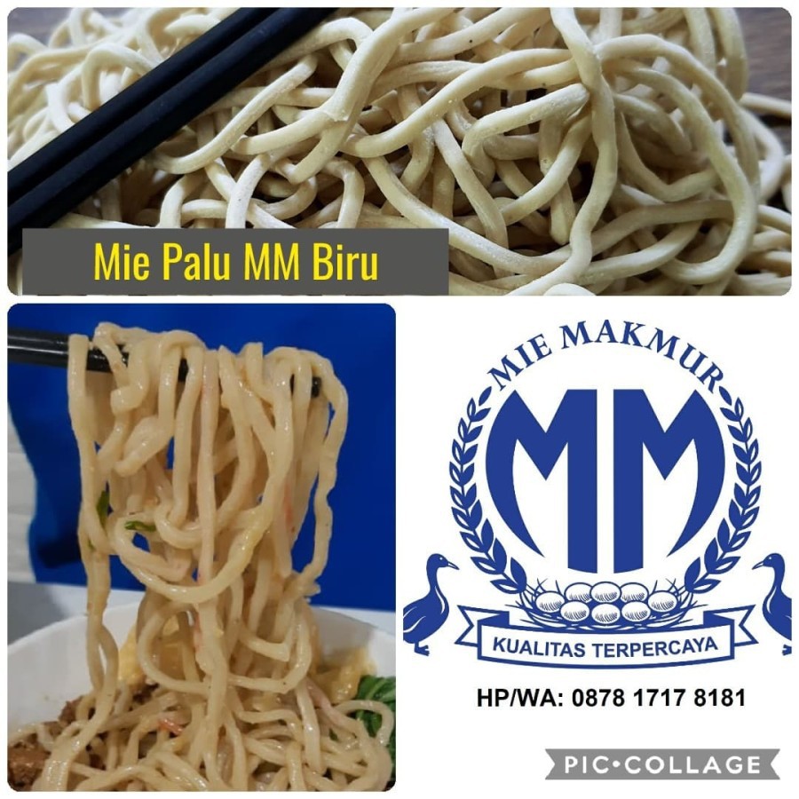 

MM Biru Mie Palu 1 kg Pack, Mie Telur Lurus Besar Legit Kenyal