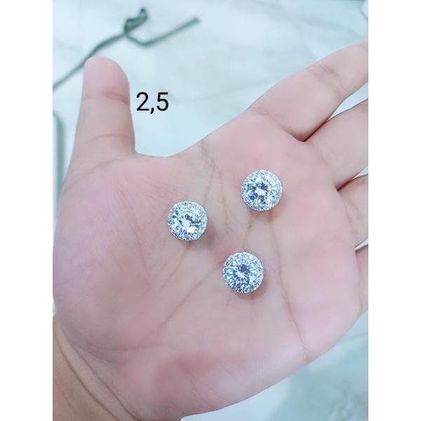 KALUNG ASLI PERAK LAPIS EMAS 925/KALUNG ITALI+LIONTIN TUSUK SOLITAIRE MATA/KALUNG ASLI SILVER/KALUNG FASHION WANITA