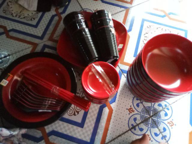 Paket New Medium Golden Dragon Melamin Set