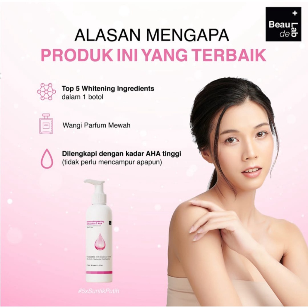 BEAUDELAB BRIGHTENING BODY LOTION AHA / LOTION PEMUTIH BADAN EXTRA SUNSCREEN