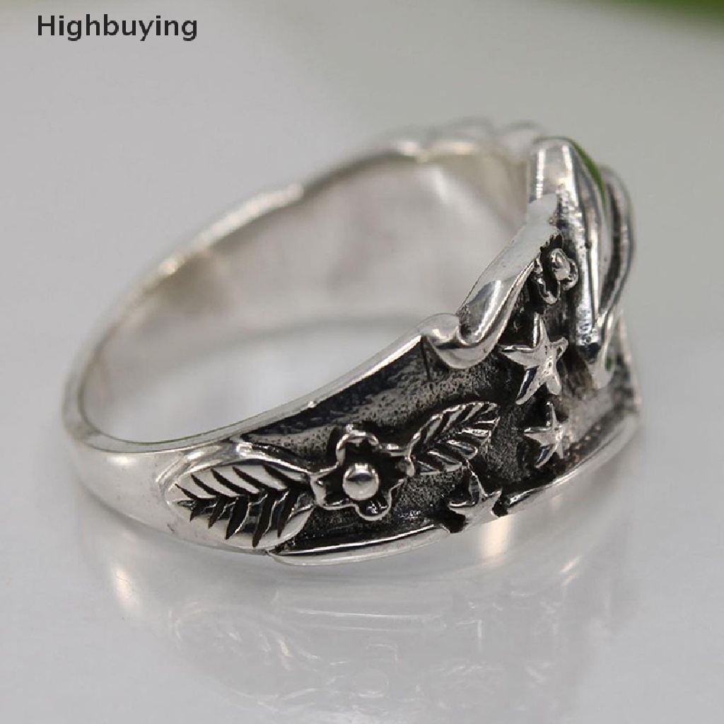 Hbid Cincin Retro Bentuk Bintang / Jamur Lucu Untuk Pria / Wanita