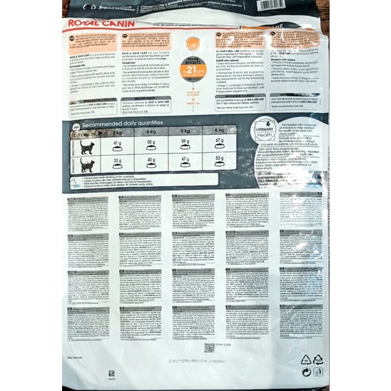 Royal Canin Hair &amp; Skin 10kg / Rc Makanan Kucing Khusus Bulu Dan Kulit