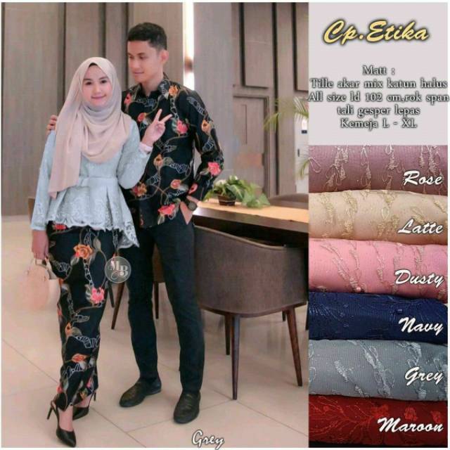 Couple Batik Gamis Brokat Couple Wisuda Kondangan Lamaran Tunangan Terlaris New Arrival Terlaris Shopee Indonesia