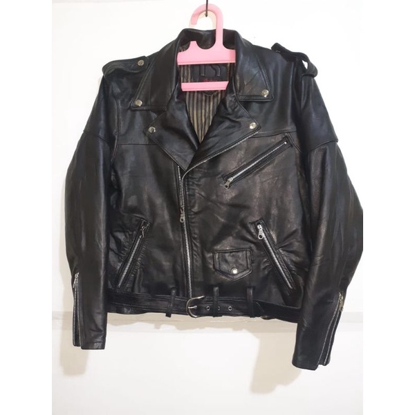 JAKET KULIT PRIA MODEL RAMONES SECOND