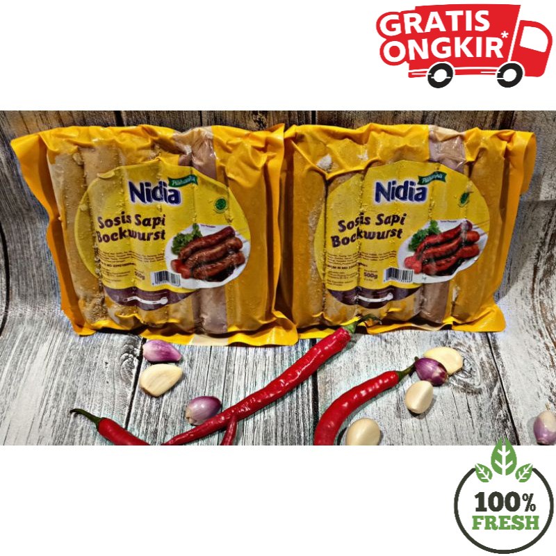 

[PASTI FRESH]SOSIS NIDIA JUMBO ISI 6 12/PANJANG 14CM 7CM