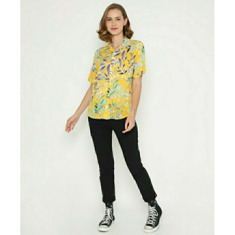 Kemeja Hawaii Erigo Jasmine Yellow