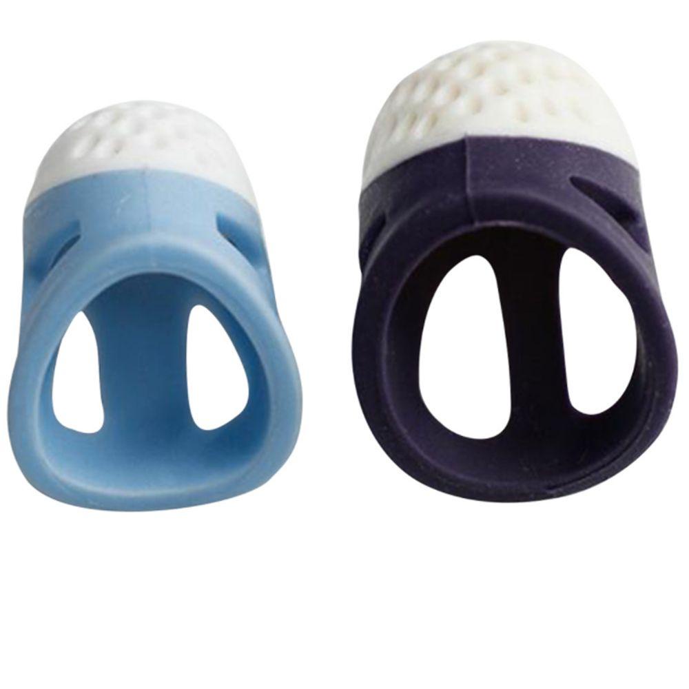 Lanfy Thimble Finger Protector Berlubang Tusuk Jarum non-slip Nyaman Alat Jahit Rumah Tangga