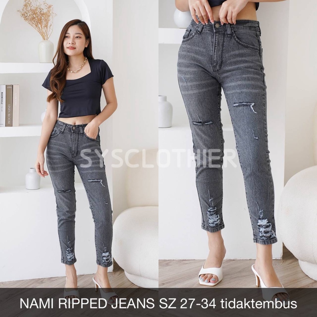 CELANA JEANS WANITA NAMI RIPPED-SYSCLOTHIER