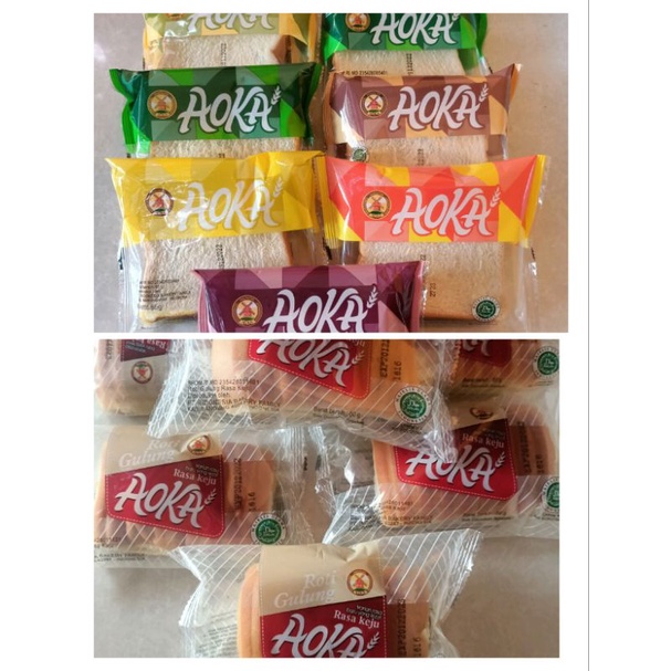 Jual Aoka Roti Viral Terlaris Mix Rasa Varian Selai Keju Gulung