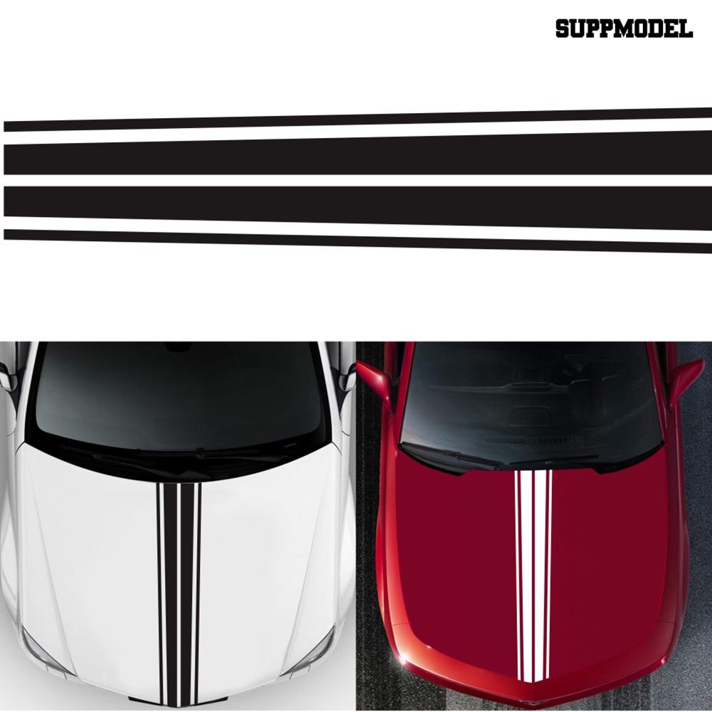 D-1040 Stiker Emblem Strip Untuk Dekorasi Kap Mesin Mobil