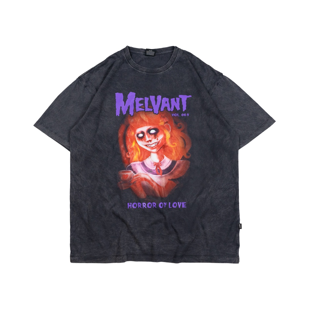 MTS LYLIA BLACK WASHED - MELVANT TSHIRT