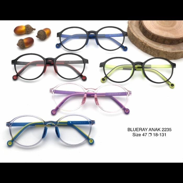 kacamata anak + lensa Bluecromic normal/minus/silinder