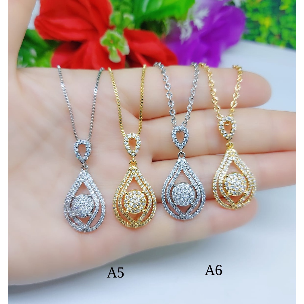 Xuping kalung permata lapis emas A5,A6