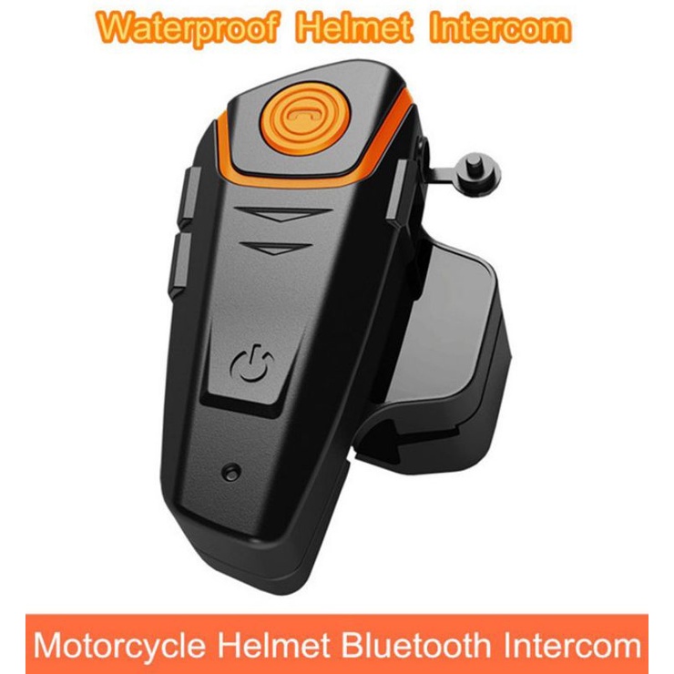 Bluetooth Interphone Helm Motor 1000 Meter - BT-S2 - Black