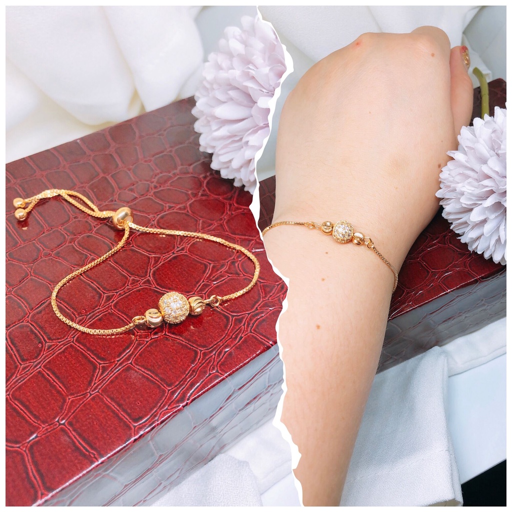 Gelang serut bola permata emas Xuping