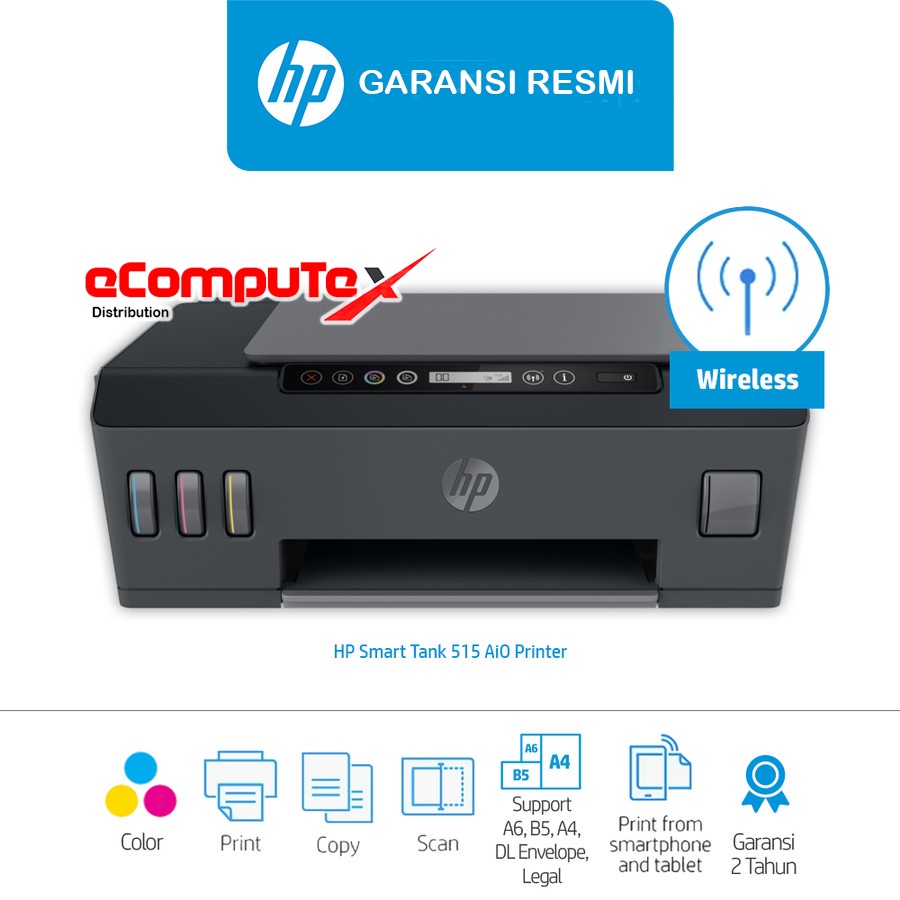 PRINTER HP SMART TANK 515 /  HP515 ALL IN ONE ORI GARANSI  RESMI