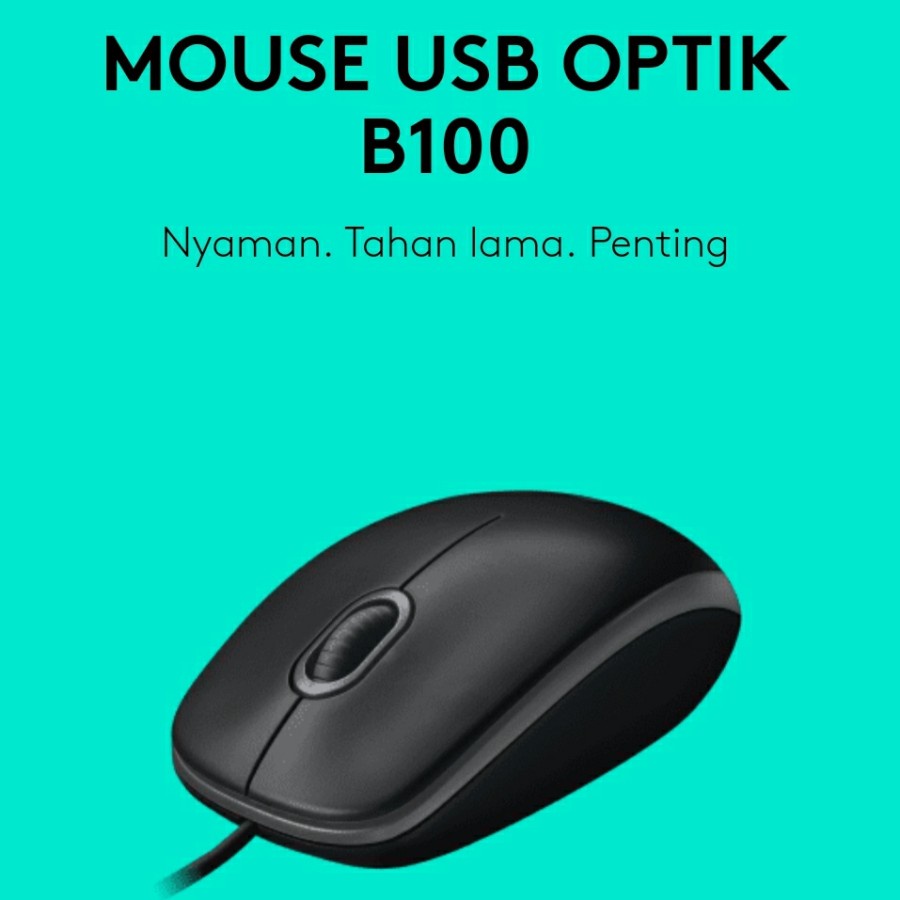 MOUSE LOGITECH B-100 USB B100 ORIGINAL GARANSI 100% RESMI