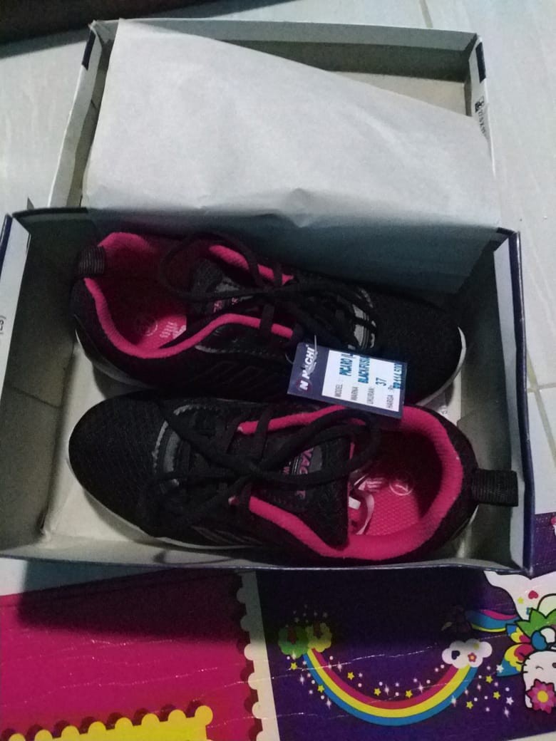 Sepatu Sekolah Running Nachi Picaro - Tali 37/40 Sole Putih