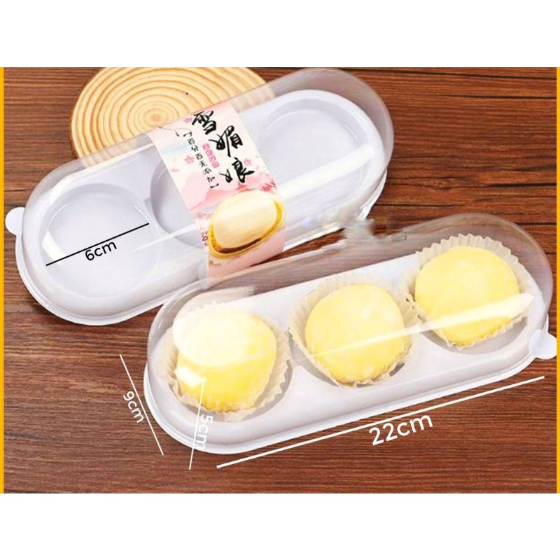 Box Mochi Sekat + Tutup isi 5pcs / Box Plastik Sekat / Dus Kue Mochi