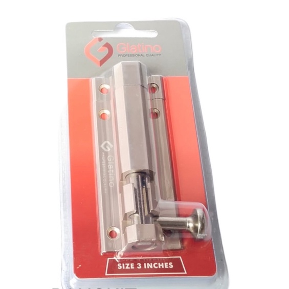 Promo Grendel Pintu 3 Inch/ grendel 3 inch super tebal Selot Slot grendel selot door bolt pintu stanlis tebal uk 3 inc,selot pintu dan jendela,kunci pintu otomatis Grendel pencet