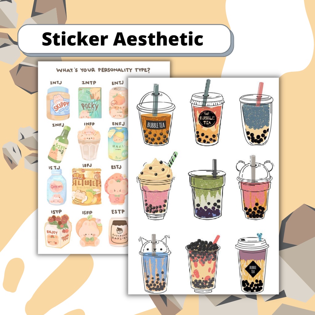 

STIKER TUMBLR AESTHETIC | STICKER CASE HP / LAPTOP | STIKER JURNAL TAHAN AIR (Code : A002)